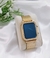 Relógio Feminino Digital Led Strass Quadrado Silicone com Pedras Zircônias Luxo Casual Dourado Rose Gold Tendência Presente na internet