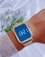 Imagem do Relógio Feminino Digital Led Strass Quadrado Silicone com Pedras Zircônias Luxo Casual Dourado Rose Gold Tendência Presente