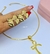 Kit Colar e Brincos Feminino Choker Aro Liso com Pingente Laço Grande Delicado Par de Brinco Antialérgico Luxo Moda Tendência - loja online