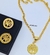 Kit Colar e Brincos Feminino Corrente Elo Português Folheado Ouro Pingente Medalha árvore da Vida Par Brinco Antialérgico Moda na internet