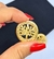 Kit Colar e Brincos Feminino Corrente Elo Português Folheado Ouro Pingente Medalha árvore da Vida Par Brinco Antialérgico Moda na internet