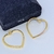 Kit Gargantilha e Brinco Colar Corrente Elo Grossa Coração Mosquetão Grande Folheado Ouro 18K Dourado Brinco Antialérgico Moda - comprar online