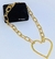 Kit Gargantilha e Brinco Colar Corrente Elo Grossa Coração Mosquetão Grande Folheado Ouro 18K Dourado Brinco Antialérgico Moda - comprar online