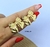 Kit Colar e Brincos Feminino Corrente Elo Português Grossa com Pingente Laço Delicado Folheado Ouro Dourado Luxo - comprar online