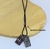 Colar Couro Feminino e Masculino Cordão Fio encerado Ajustável com Pingente Escapulario Nosso senhora do Carmo Aço Inox Tendência - loja online