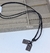 Colar Couro Feminino e Masculino Cordão Fio encerado Ajustável com Pingente Escapulario Nosso senhora do Carmo Aço Inox Tendência na internet