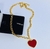 Kit Colar e Pulseira Corrente Elo Português Folheado Ouro com Pingente Coração Love Vermelho Presente para Mulheres Lembrançinha - Store LVO
