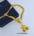 Kit Colar e Pulseira Feminino Corrente elo Malha dupla Veneziana Grossa Com Pingente Cereja Cravejado Lançamento Tendência Moda - loja online