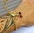 Kit Colar e Pulseira Feminino Corrente elo Malha dupla Veneziana Grossa Com Pingente Cereja Cravejado Lançamento Tendência Moda