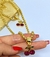 Kit Colar e Pulseira Feminino Corrente elo Malha dupla Veneziana Grossa Com Pingente Cereja Cravejado Lançamento Tendência Moda - comprar online
