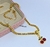 Kit Colar e Pulseira Feminino Corrente elo Malha dupla Veneziana Grossa Com Pingente Cereja Cravejado Lançamento Tendência Moda