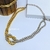 Kit Colar e Pulseira Corrente Veneziana Elo Duplo Mix Nó Folheado Ouro Dourado com Prata Inspiração Blogueira Moda Presente - comprar online