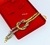 Imagem do Kit Colar e Pulseira Corrente Veneziana Elo Duplo Mix Nó Folheado Ouro Dourado com Prata Inspiração Blogueira Moda Presente