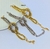 Kit Colar e Pulseira Corrente Veneziana Elo Duplo Mix Nó Folheado Ouro Dourado com Prata Inspiração Blogueira Moda Presente - loja online