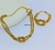 Kit Colar e Pulseira Corrente Veneziana Elo Duplo Mix Nó Folheado Ouro Dourado com Prata Inspiração Blogueira Moda Presente na internet