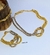 Kit Colar e Pulseira Corrente Veneziana Elo Duplo Mix Nó Folheado Ouro Dourado com Prata Inspiração Blogueira Moda Presente
