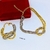 Kit Colar e Pulseira Corrente Veneziana Elo Duplo Mix Nó Folheado Ouro Dourado com Prata Inspiração Blogueira Moda Presente