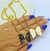 Kit Conjunto Colar e Brincos Corrente Grossa com Pingente Borboleta Resinado Preto Branco Folheado Ouro Luxo Tendência Moda - comprar online