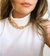 Kit Colar Choker e Brincos Feminino Corrente Elos Grosso Oval Folheado Ouro Luxo Conjunto Par de Brinco Antialérgico Presente Moda