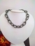 Kit Colar Choker e Brincos Feminino Corrente Elos Grosso Oval Folheado Ouro Luxo Conjunto Par de Brinco Antialérgico Presente Moda - Store LVO