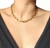 Kit Colar e Brincos Feminino Corrente Elo Quadrado retangular Folheado Ouro Luxo Par de Brinco Anti alérgico Moda - loja online
