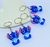 Chaveiro Stitch Lilo emborrachado 3D Personagem Disney Azul para Carro/ Casa/ Mochilas Presentes lembrancinha Chaveiros