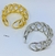 Pulseira Bracelete Aberto Larga Geométrica Grande Feminino Folheado Ouro Dourado Prata Preto Luxo Lançamento 2024 Moda - loja online