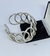 Pulseira Bracelete Aberto Larga Geométrica Grande Feminino Folheado Ouro Dourado Prata Preto Luxo Lançamento 2024 Moda