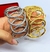 Imagem do Pulseira Bracelete Aberto Larga Geométrica Grande Feminino Folheado Ouro Dourado Prata Preto Luxo Lançamento 2024 Moda
