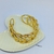 Pulseira Bracelete Aberto Larga Geométrica Grande Feminino Folheado Ouro Dourado Prata Preto Luxo Lançamento 2024 Moda - Store LVO