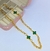 Kit Colar e Brincos Flor Trevo Verde Esmeralda Conjunto Par de Brinco Antialérgico Corrente Elo Português Folheado Ouro Blogueira Moda na internet