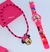 Kit Relógio Infantil Menina Pisca Luz Led Toca Musica Princesas + Colar Miçangas com Pingente 3D Disney Presente Lembrancinha - loja online