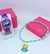 Imagem do Kit Relógio Infantil Menina Pisca Luz Led Toca Musica Princesas + Colar Miçangas com Pingente 3D Disney Presente Lembrancinha