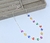 Imagem do Kit Conjunto Colar Choker e Pulseira pedras Cristais Coloridas Borboletas Folheado Ouro e Prata anti alérgico Moda Feminina Luxo