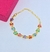 Kit Conjunto Colar Choker e Pulseira pedras Cristais Coloridas Borboletas Folheado Ouro e Prata anti alérgico Moda Feminina Luxo
