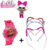 Kit Relógio infantil Digital Pisca Luz Led Musica + Tiara de Cabelo Personagem Princesas Disney Barbie Lol Minnie Presente