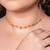 Kit Conjunto Colar Choker e Pulseira pedras Cristais Coloridas Borboletas Folheado Ouro e Prata anti alérgico Moda Feminina Luxo - Store LVO