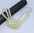 Colar Gargantilha Feminina Mix Pérolas com Nó Pérola maxi Branca Luxo Fashion Blogueiras Elegante Tendência Moda