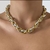 Colar Corrente Feminino e Pulseira Elos grosso Oval mix Dourado com Prata Folheado Ouro e prata Luxo inspiração Blogueira Lançamento 2024 na internet