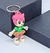Chaveiros com Pingente Mini Boneco Emborrachado Desenho Animado Disney Super Heróis Homem aranha Lilo Stitch Minnie Naruto Lembrancinha