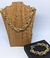 Colar Corrente Feminino e Pulseira Elos grosso Oval mix Dourado com Prata Folheado Ouro e prata Luxo inspiração Blogueira Lançamento 2024