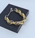 Imagem do Colar Corrente Feminino e Pulseira Elos grosso Oval mix Dourado com Prata Folheado Ouro e prata Luxo inspiração Blogueira Lançamento 2024