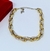 Colar Corrente Feminino e Pulseira Elos grosso Oval mix Dourado com Prata Folheado Ouro e prata Luxo inspiração Blogueira Lançamento 2024 - comprar online