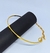Colar Choker Feminino Elo Aro rigído liso fio 3mm Folheado a Ouro Dourado e Prata Luxo Regulável Tendência Moda Blogueira - comprar online