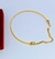 Imagem do Colar Choker Feminino Elo Aro rigído liso fio 3mm Folheado a Ouro Dourado e Prata Luxo Regulável Tendência Moda Blogueira