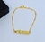 Pulseira Infantil Bebe Menino Menina com Plaquinha lisa escrito anjinho da Mamãe Folheado Ouro anti-alérgico