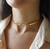 Colar Choker Feminino Elo Aro rigído liso fio 3mm Folheado a Ouro Dourado e Prata Luxo Regulável Tendência Moda Blogueira na internet