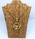 Kit Conjunto Colar e Brincos Feminino Corrente Elos Português com Pingente Medalha Redonda Divino Espírito santo Abençoada Folheado Ouro na internet