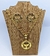 Kit Conjunto Colar e Brincos Feminino Corrente Elos Português com Pingente Medalha Redonda Divino Espírito santo Abençoada Folheado Ouro na internet