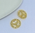 Kit Conjunto Colar e Brincos Feminino Corrente Elos Português com Pingente Medalha Redonda Divino Espírito santo Abençoada Folheado Ouro